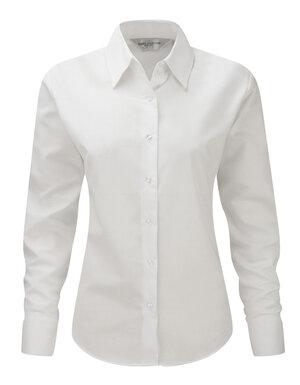 Russell J932F - Damen Oxford Langarm Bluse