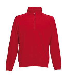 Fruit of the Loom 62-032-0 - Zip Neck Raglan Sweatshirt Rot