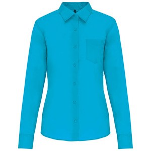 Kariban K549 - JESSICA PFLEGELEICHTE DAMEN LANGARM 65/35 BLUSE Bright Turquoise