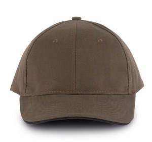 K-up KP011 - HERREN KAPPE ORLANDO 6-PANEL Khaki / Black