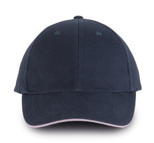 K-up KP011 - HERREN KAPPE ORLANDO 6-PANEL Navy / Pink