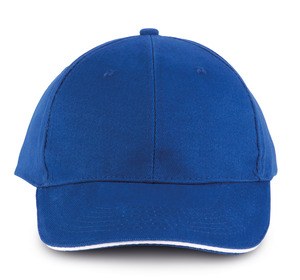 K-up KP011 - HERREN KAPPE ORLANDO 6-PANEL Royal Blue / White