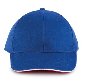 K-up KP011 - HERREN KAPPE ORLANDO 6-PANEL Royal Blue / White / Red