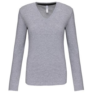 Kariban K382 - DAMEN LANGARM T-SHIRT MIT V-AUSSCHNITT