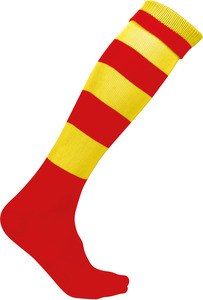 ProAct PA021 - GESTREIFTE SPORTSTRÜMPFE Sporty Red / Sporty Yellow