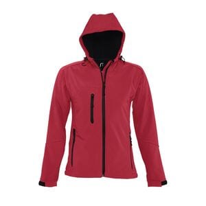 SOL'S 46802 - REPLAY WOMEN Damen Softshell Jacke Mit Kapuze Rouge piment