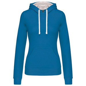 Kariban K465 - Damen Sweatshirt mit Kapuze in Kontrastfarbe