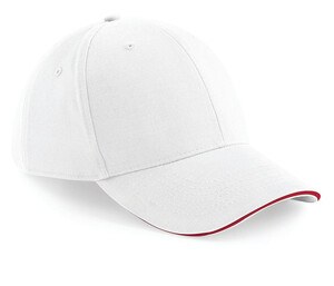 Beechfield BF020 - 6-Panel Sportkappe White/Classic Red