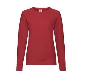 Fruit of the Loom SC361 - Langarm-Baumwoll-Sweatshirt für Damen Rot