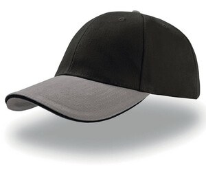 Atlantis AT003 - 6-Panel-Sandwichkappe Black/Grey