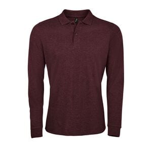 SOL'S 02087 - Herren Poloshirt Langarm Perfect Lsl Men Heather oxblood