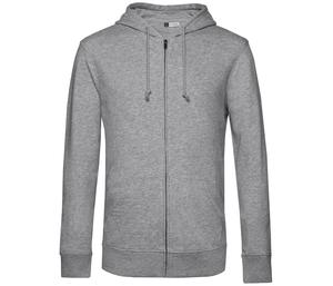 B&C BCU35B - Bio -Reißverschluss -Hoodie Heather Grey