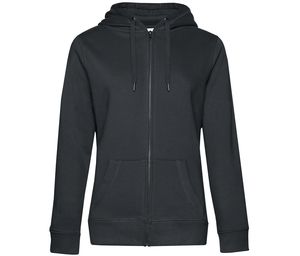 B&C BCW03Q - Kapuzensweatshirt Queen mit Reißverschluss Asphalt