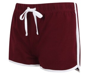 SF Women SK069 - Damen Retro Shorts Burgundy / White