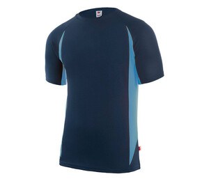 VELILLA V5501 - T-SHIRT TECHNIQUE BICOLORE Navy / Sky Blue