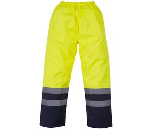 Yoko YK461 - High Visibility zweifarbige Überhose Hi Vis Yellow/Navy