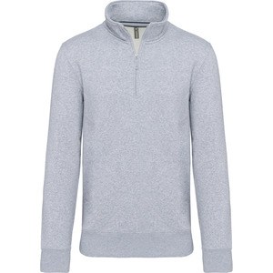 Kariban K487 - Sweatshirt mit Reißverschlusskragen Oxford Grey