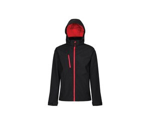 Regatta RGA701 - Herren Softshelljacke mit Kapuze Black / Classic Red