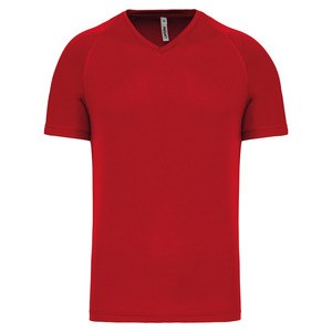 PROACT PA476 - Herren Kurzarm-Sportshirt mit V-Ausschnitt