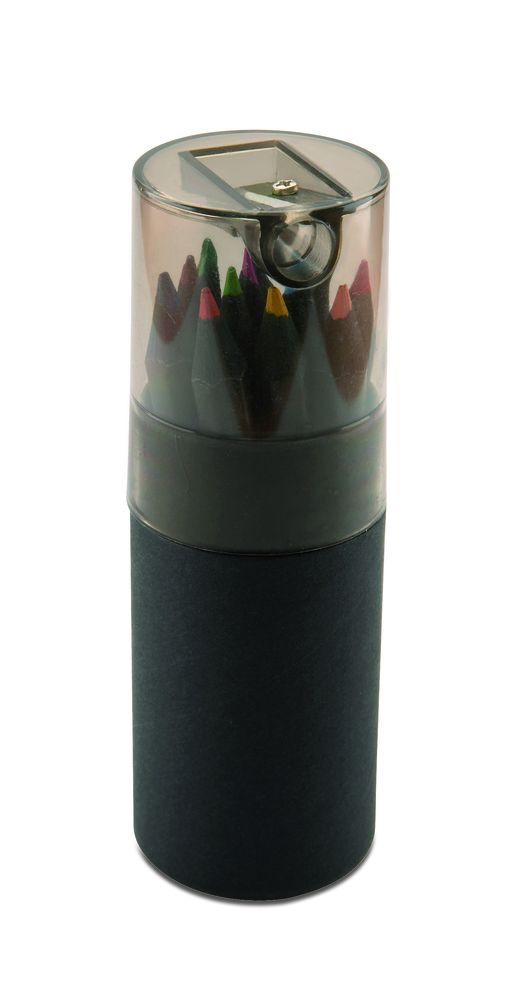 GiftRetail IT3630 - BLOCKY Buntstifteset mit Anspitzer