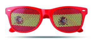 GiftRetail MO9275 - FLAG FUN Fan Sonnenbrille Rot