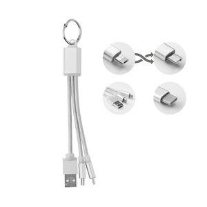 GiftRetail MO9292 - RIZO Schlüsselring mit Kabel-Set