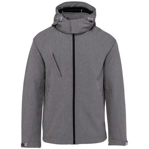 Kariban K413 - HERREN SOFTSHELL JACKE MIT KAPUZE Marl Grey