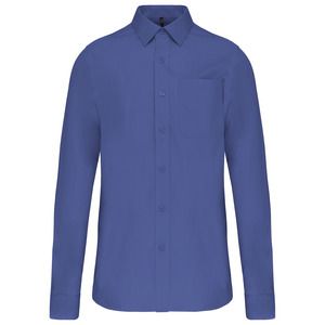 Kariban K541 - Pflegeleichte Herren Langarm Hemd Popeline Cobalt Blau