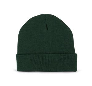 K-up KP893 - Recycelte Mütze mit Patch Thinsulate-Futter Forest Green