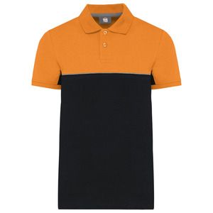 WK. Designed To Work WK210 - Zweifarbiges Kurzarm-Unisex-Polohemd Black / Orange