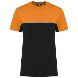 WK. Designed To Work WK304 - Zweifarbiges umweltfreundliches Unisex-T-Shirt mit kurzen Ärmeln Black / Orange