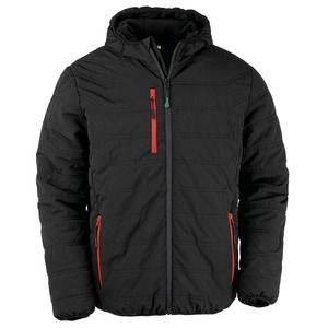 Result R240X - Recycelte Steppjacke Black Compass Schwarz / Rot