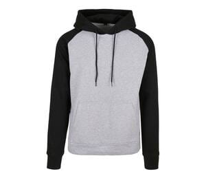 BUILD YOUR BRAND BYB005 - Kapuzen-Sweatshirt mit kontrastierenden Ärmeln und Kapuze