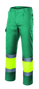 VELILLA 157 - HV zweifarbige Hose GREEN/HI-VIS YELLOW