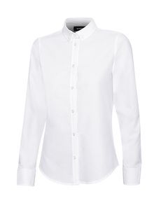 VELILLA 405005S - Frauen LS Oxford Shirt Weiß