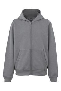 Mukua SF270K - Kinder mit Reißverschluss in Hood Sweatshirt Reißverschluss Heather Grey