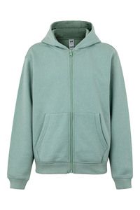 Mukua SF270K - Kinder mit Reißverschluss in Hood Sweatshirt Reißverschluss Salbei