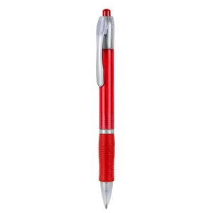 EgotierPro 23140 - Durchsichtiger Kunststoffstift in verschiedenen Farben TRANSLUCENT Rot