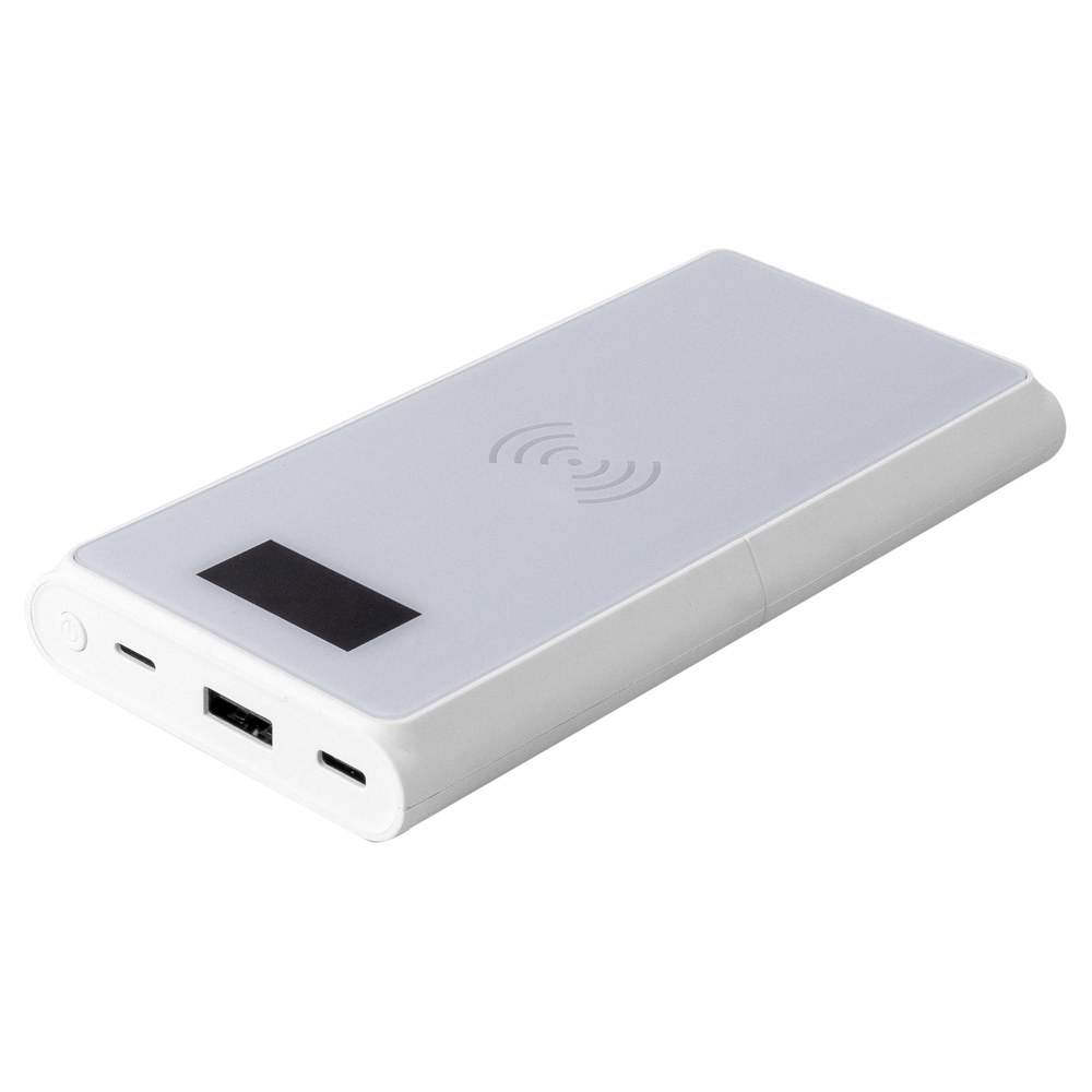 EgotierPro 53565 - Powerbank 10.000mAh, 5W kabelloses Laden, recycelt MOKU