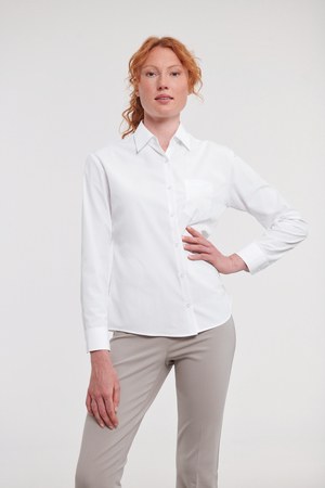 Russell Collection RU934F - Popelin Damen Bluse LA