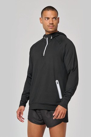 Proact PA360 - Kapuzen-Sweatshirt 1/4 Sport-Reißverschluss