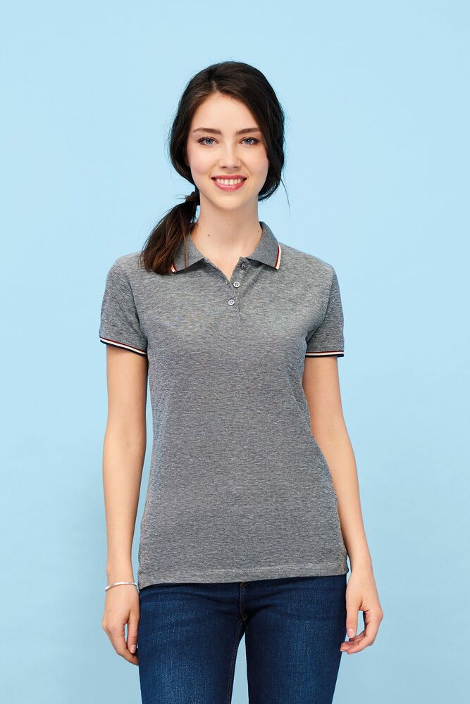 SOL'S 02082 - Damen Heather Poloshirt Kurzarm Paname 