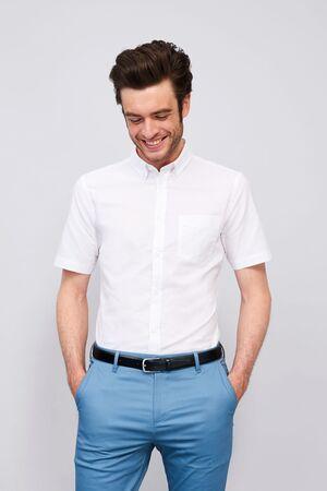 SOLS 02921 - Herren Oxford Hemd Kurzarm Brisbane Fit