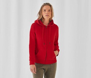 B&C BCW03Q - Kapuzensweatshirt Queen mit Reißverschluss