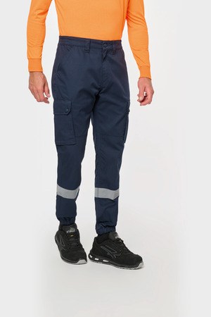 WK. Designed To Work WK712 - Unisex-Cargo-Hose mit elastischem Saum und reflektierendem Streifen